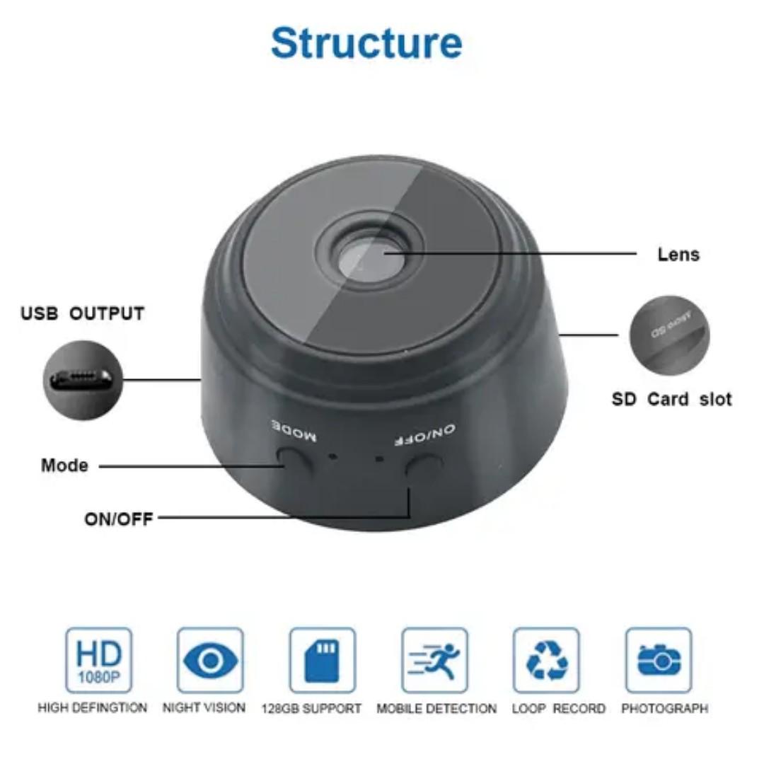 Mini hidden wireless surveillance A9 camera with motion detection