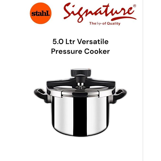 5 Ltr Versatile stainless Steel pressure Cooker (Stahl)