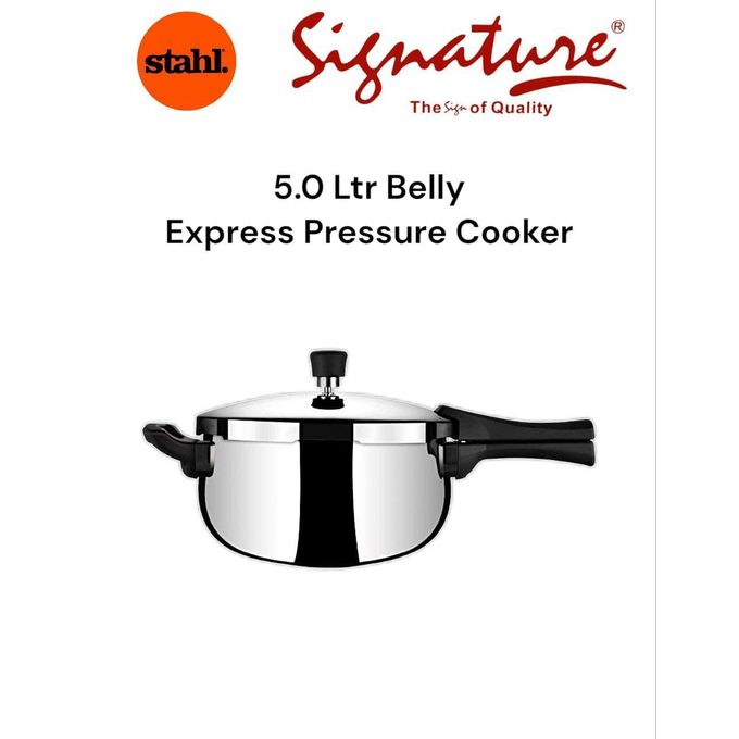 5 Ltr Belly Express stainless Steel pressure Cooker (Stahl)