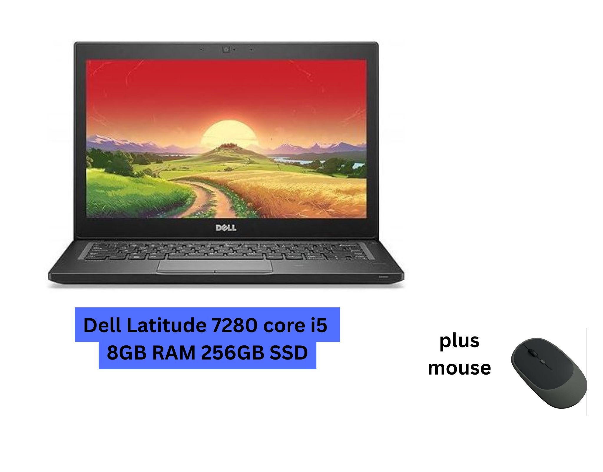 DELL Latitude 7280 Intel I5 2.40GHz Processor, 8GB RAM DDR4, 256GB SSD, HDMI, Webcam, WiFi , Windows 10 Pro + Mouse