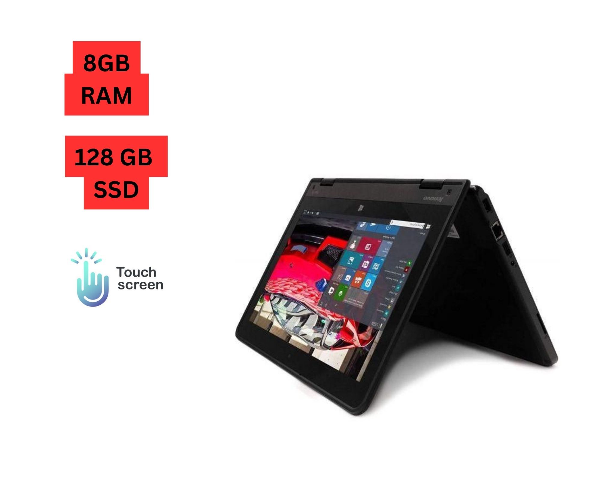 (Special Promo ) Lenovo Yoga 11e X360 Refurbished 4GB 128GB SSD Intel Celeron Touch Screen 11.6" Laptop