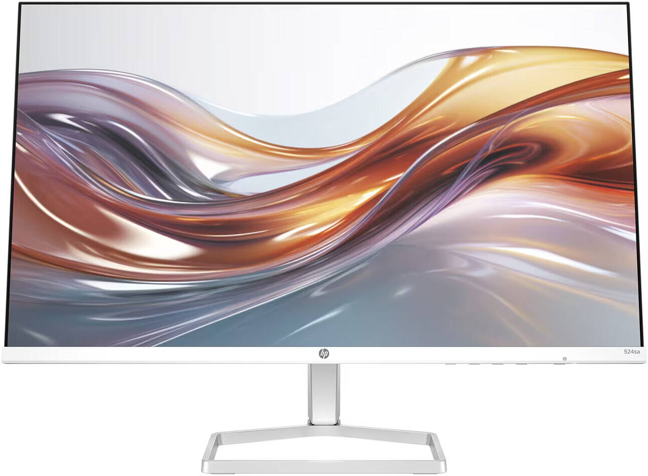 HP Series 5 524SA Monitor, 24" FHD IPS Display, Tilt Adjustable, Built-In 2x 2W Speakers, Micro Edge On 3 Sides, Edge to Edge White/Silver |