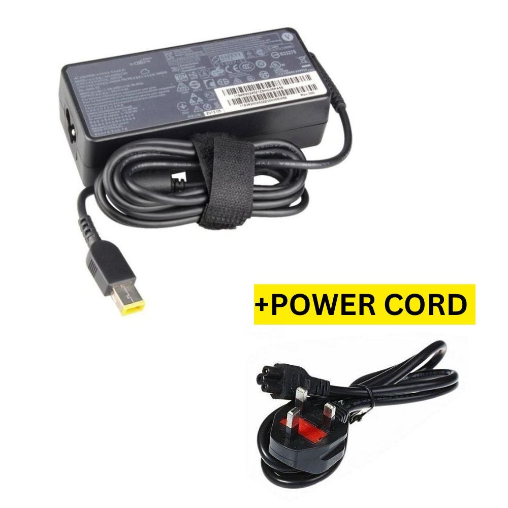 Lenovo Laptop Thinkpad X270 , X250 , X260, T440p, T440s , T450, Charger 20V 3.25A 65W USB Pin + Power Cord