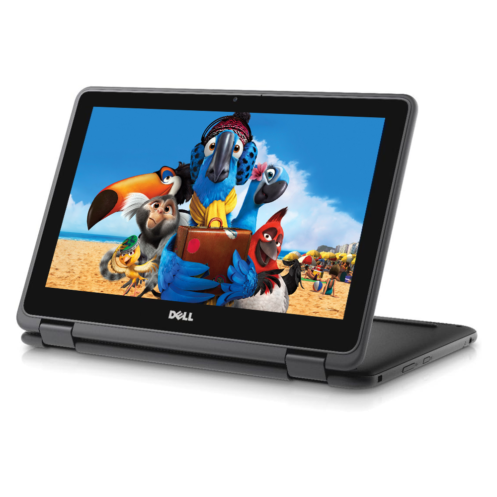 DELL Latitude 3189 x360, 4GB RAM 128GB SSD, 11.6 Inches Touchscreen, Windows 11 PRO, dualcore Convertible 2 in 1 Refurbished Laptop + laptop stand