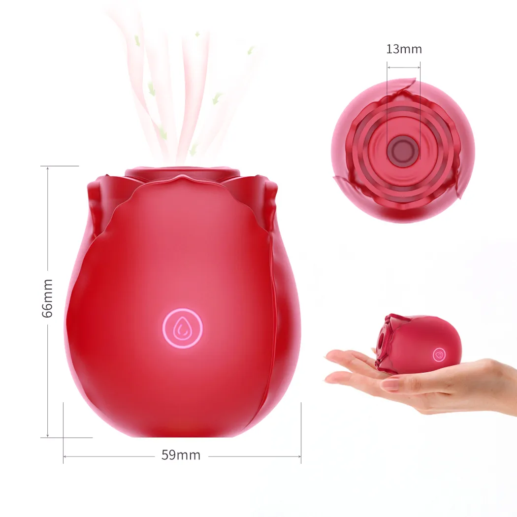 Rose Vibrator for Women –  10-Frequency Vibration, Nipple & G-Spot Clitoral Massager, Waterproof Rechargeable Adult Sex Toy for Solo & Couples Foreplay