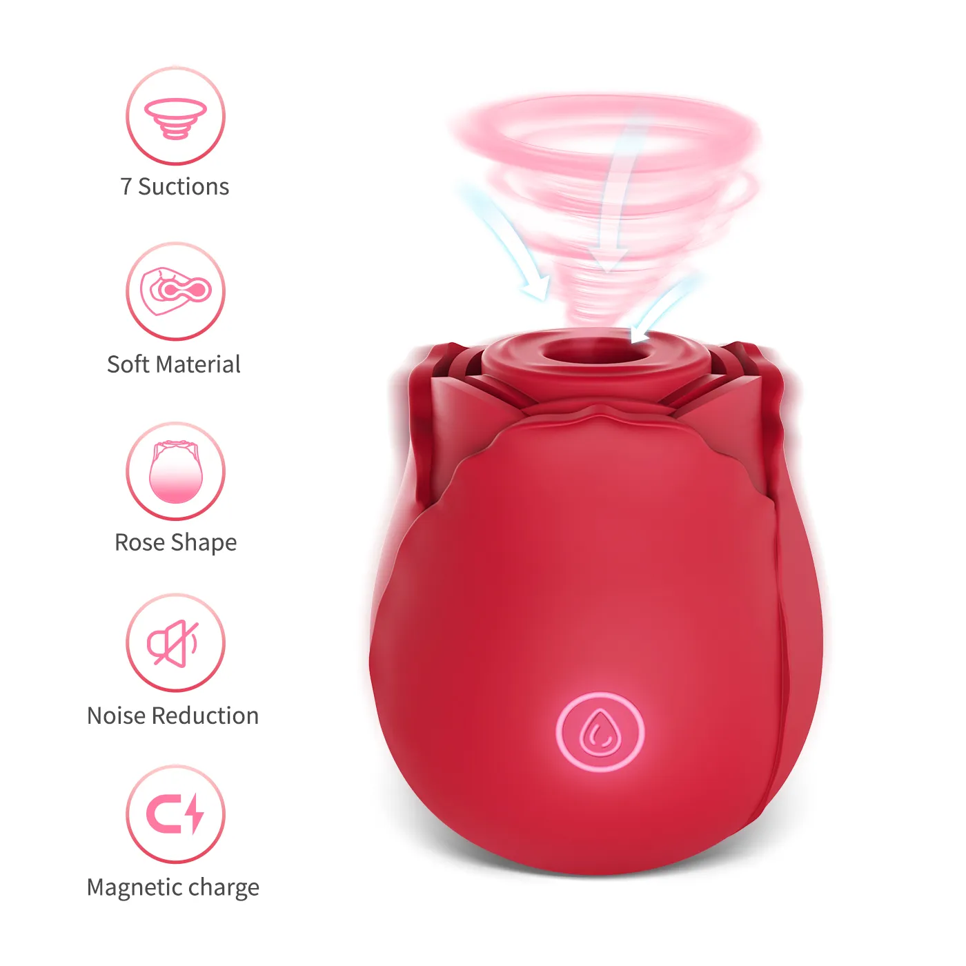 Rose Vibrator for Women –  10-Frequency Vibration, Nipple & G-Spot Clitoral Massager, Waterproof Rechargeable Adult Sex Toy for Solo & Couples Foreplay