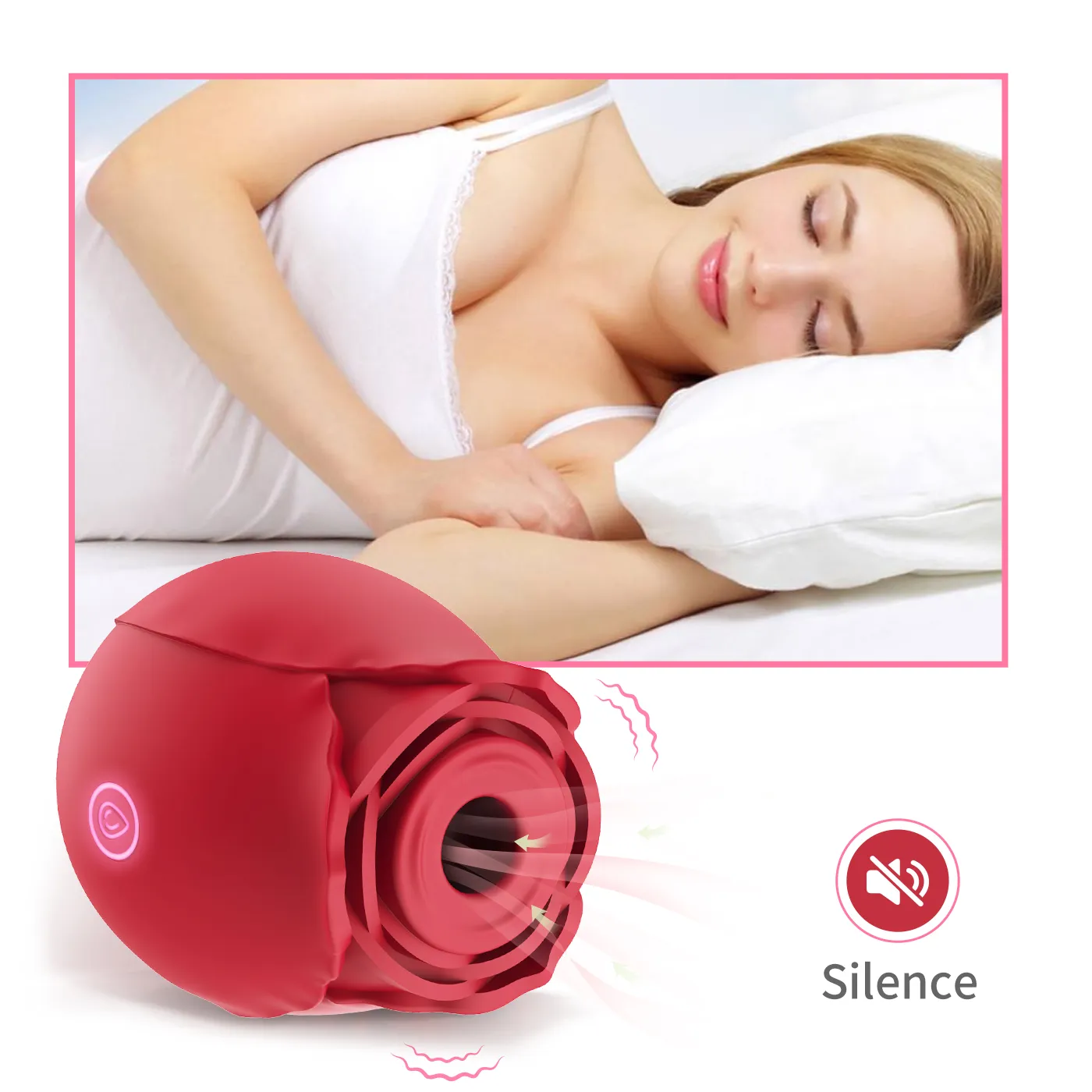 Rose Vibrator for Women –  10-Frequency Vibration, Nipple & G-Spot Clitoral Massager, Waterproof Rechargeable Adult Sex Toy for Solo & Couples Foreplay