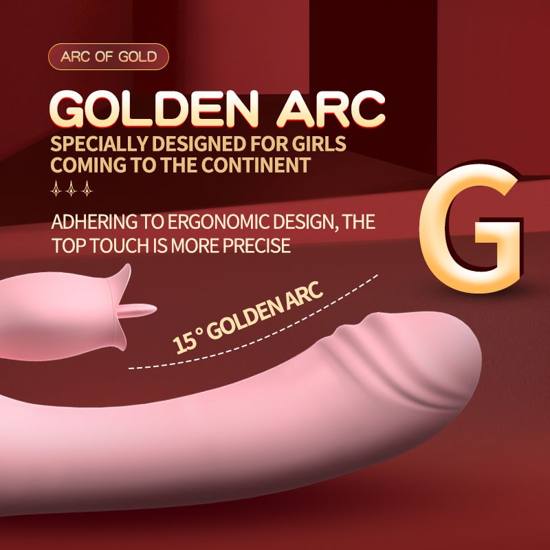 [Astante Living] Realistic G-Spot Vibrator (Warmable • Rechargeable • Waterproof • Powerful Vibration) with Tongue-Licking Clitoral Stimulator - Handheld Massager for Ladies/Couples Adult Sex Toy