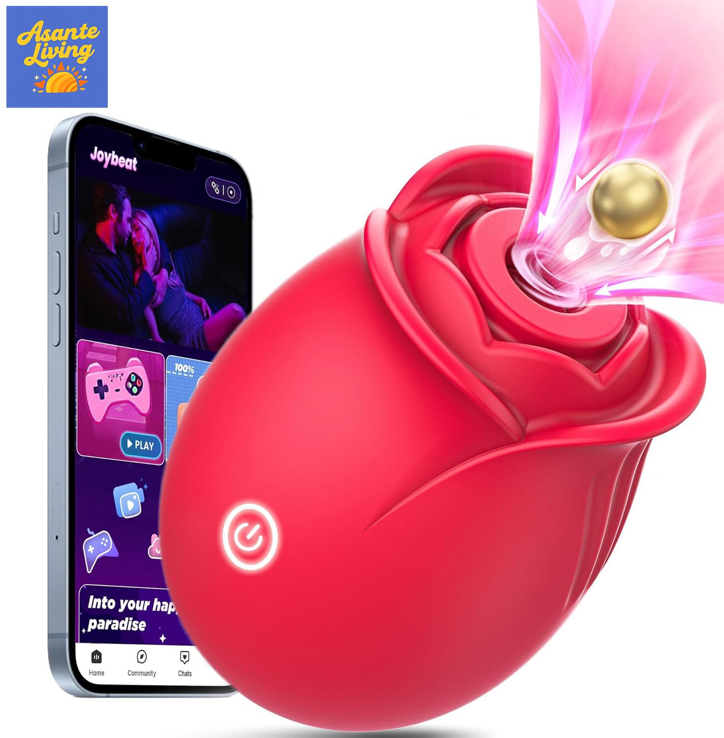 [Astante Living]Rose Sex Toy Adult Toys - Rose Vibrator for Women Sex Toys with 9 Sucking & Vibrating, G Spot Vibrator Adult Sex Toys, Clitoral Nipple Sucker Vibrators for Woman Couples Sex Furniture