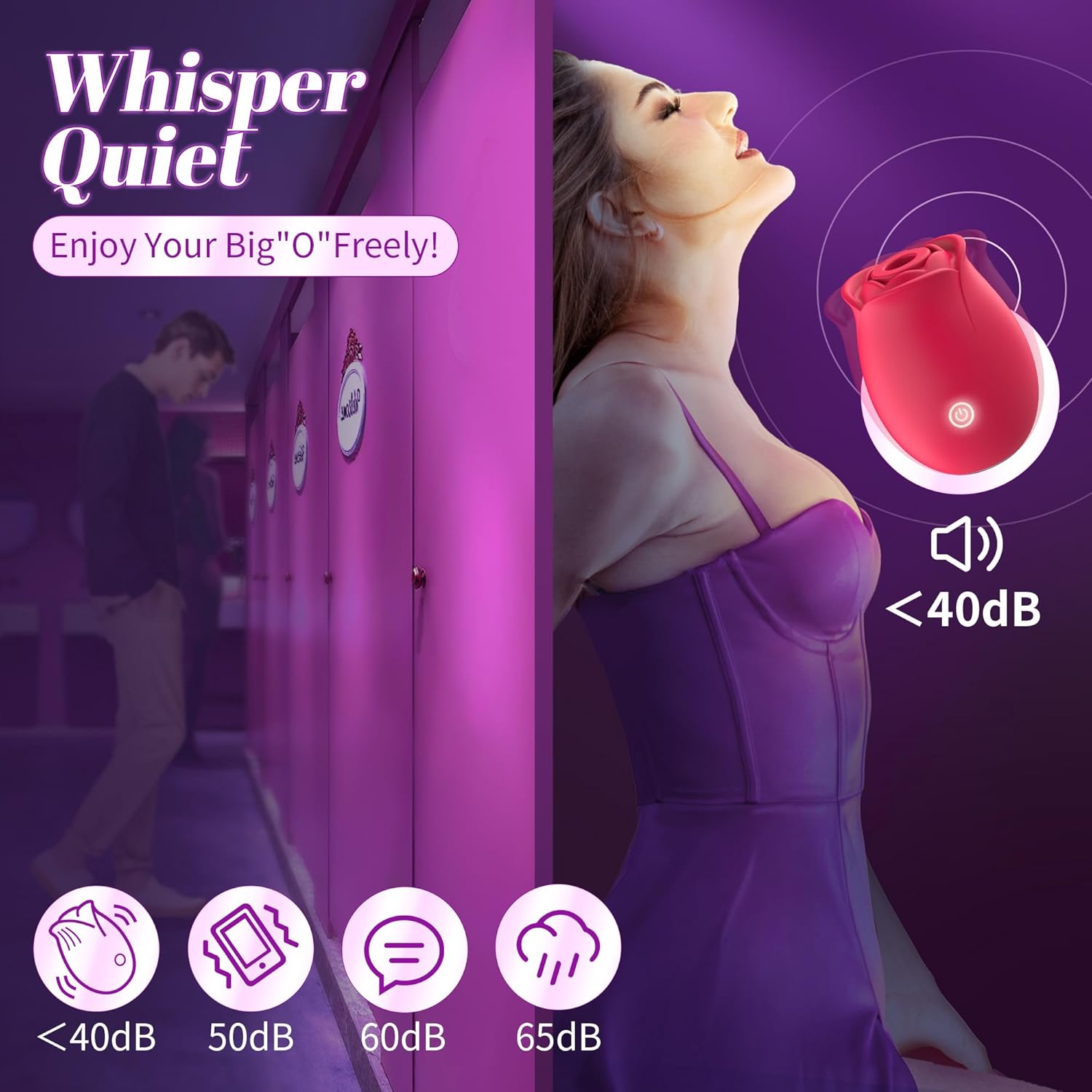 [Astante Living]Rose Sex Toy Adult Toys - Rose Vibrator for Women Sex Toys with 9 Sucking & Vibrating, G Spot Vibrator Adult Sex Toys, Clitoral Nipple Sucker Vibrators for Woman Couples Sex Furniture