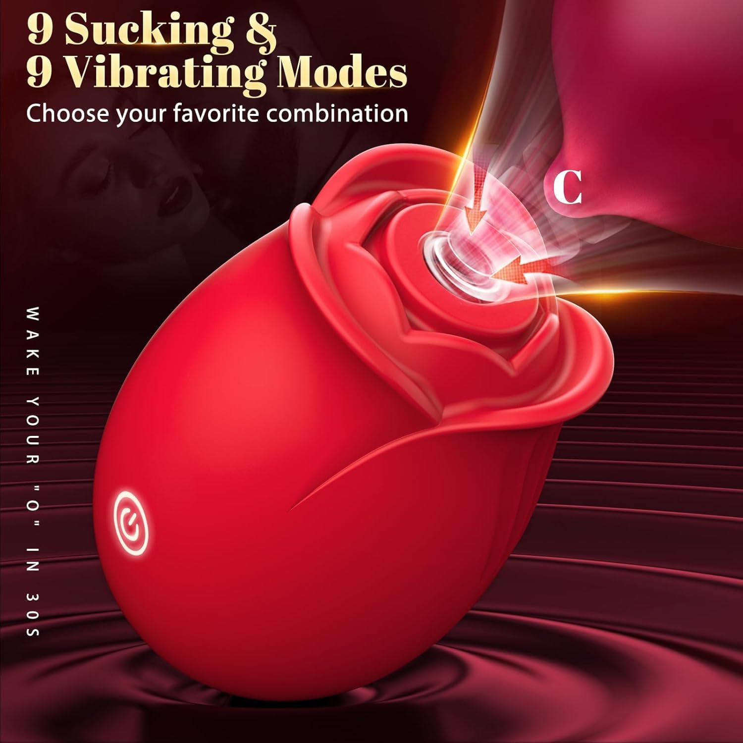 [Astante Living]Rose Sex Toy Adult Toys - Rose Vibrator for Women Sex Toys with 9 Sucking & Vibrating, G Spot Vibrator Adult Sex Toys, Clitoral Nipple Sucker Vibrators for Woman Couples Sex Furniture