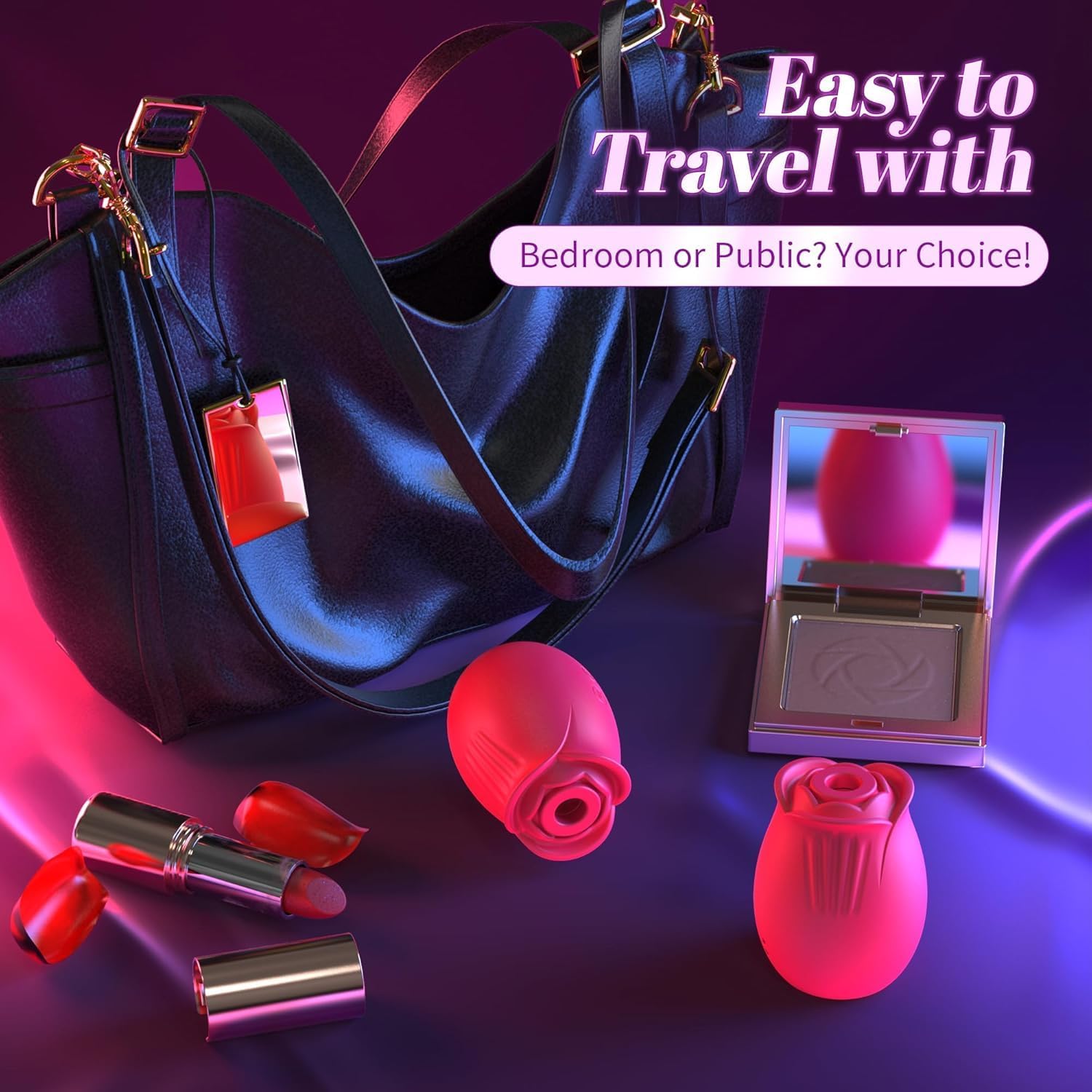 [Astante Living]Rose Sex Toy Adult Toys - Rose Vibrator for Women Sex Toys with 9 Sucking & Vibrating, G Spot Vibrator Adult Sex Toys, Clitoral Nipple Sucker Vibrators for Woman Couples Sex Furniture