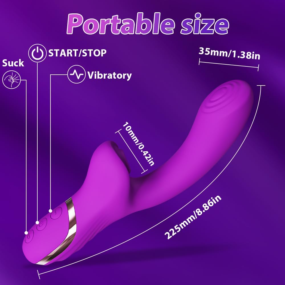 [Astante Living] Flapping Vibrator Dildo G Spot Rabbit Clitoris Vibrator with  10 Vibration 10 Flapping Modes for Clit Nipples Anal Multi Stimulation Rechargeable Adult Sex Toys for Women