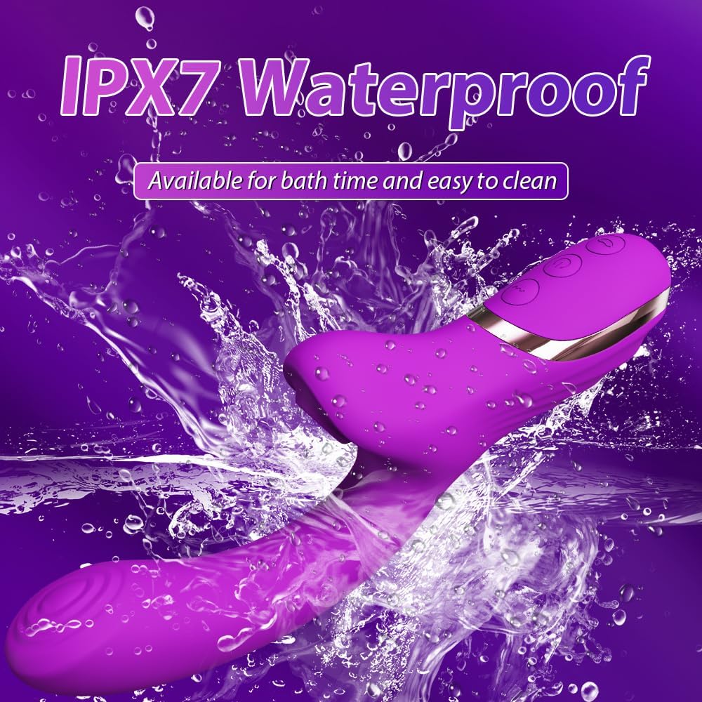 [Astante Living] Flapping Vibrator Dildo G Spot Rabbit Clitoris Vibrator with  10 Vibration 10 Flapping Modes for Clit Nipples Anal Multi Stimulation Rechargeable Adult Sex Toys for Women