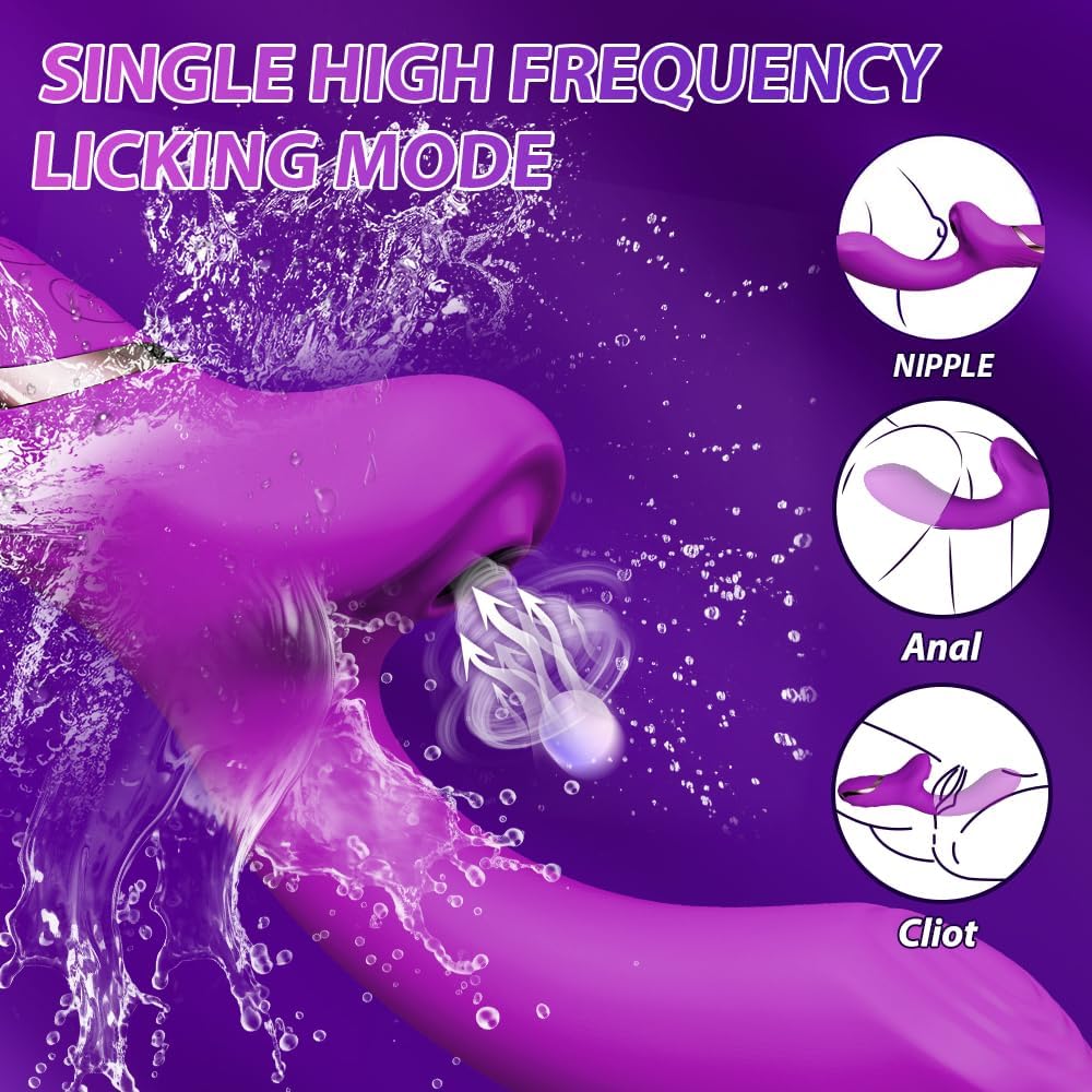 [Astante Living] Flapping Vibrator Dildo G Spot Rabbit Clitoris Vibrator with  10 Vibration 10 Flapping Modes for Clit Nipples Anal Multi Stimulation Rechargeable Adult Sex Toys for Women