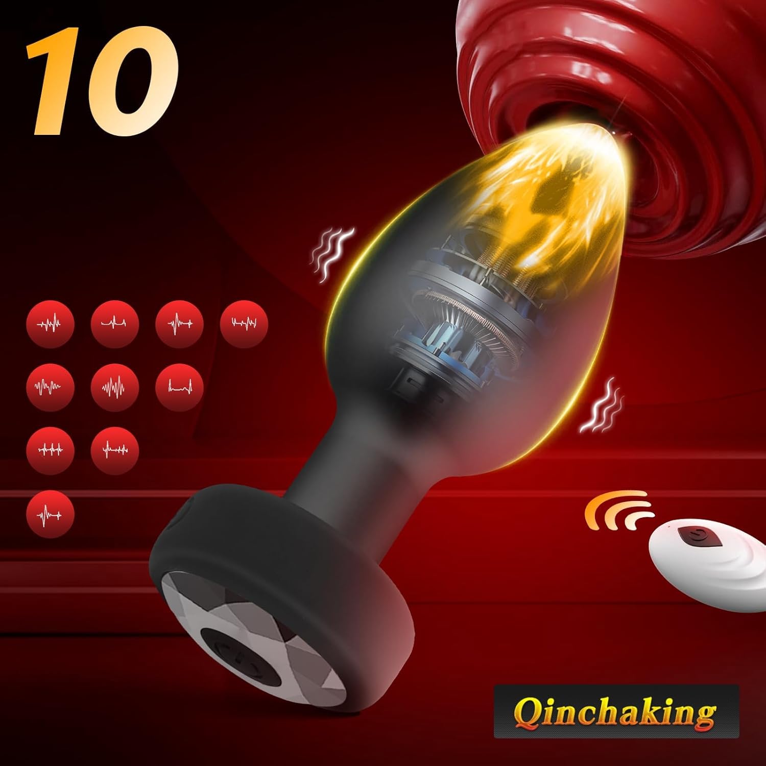 [Astante Living ] Smart Anal Plug Vibrator Wireless Remote Control Butt Plug Vibrating Male Prostate Massage Waterproof Rechargeable Silicone Adult Sex Toy for Men Women Couples