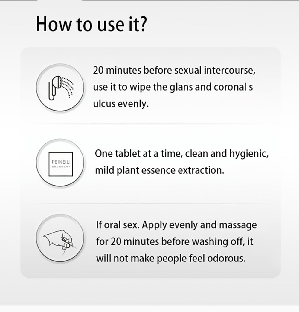 【12th Sale Price】Male Delay Wipe for Men, Prolonged Ejaculation Control Climax Desensitizing Towelette with Benzocaine, Adult Sex Toy for Men Solo Couple