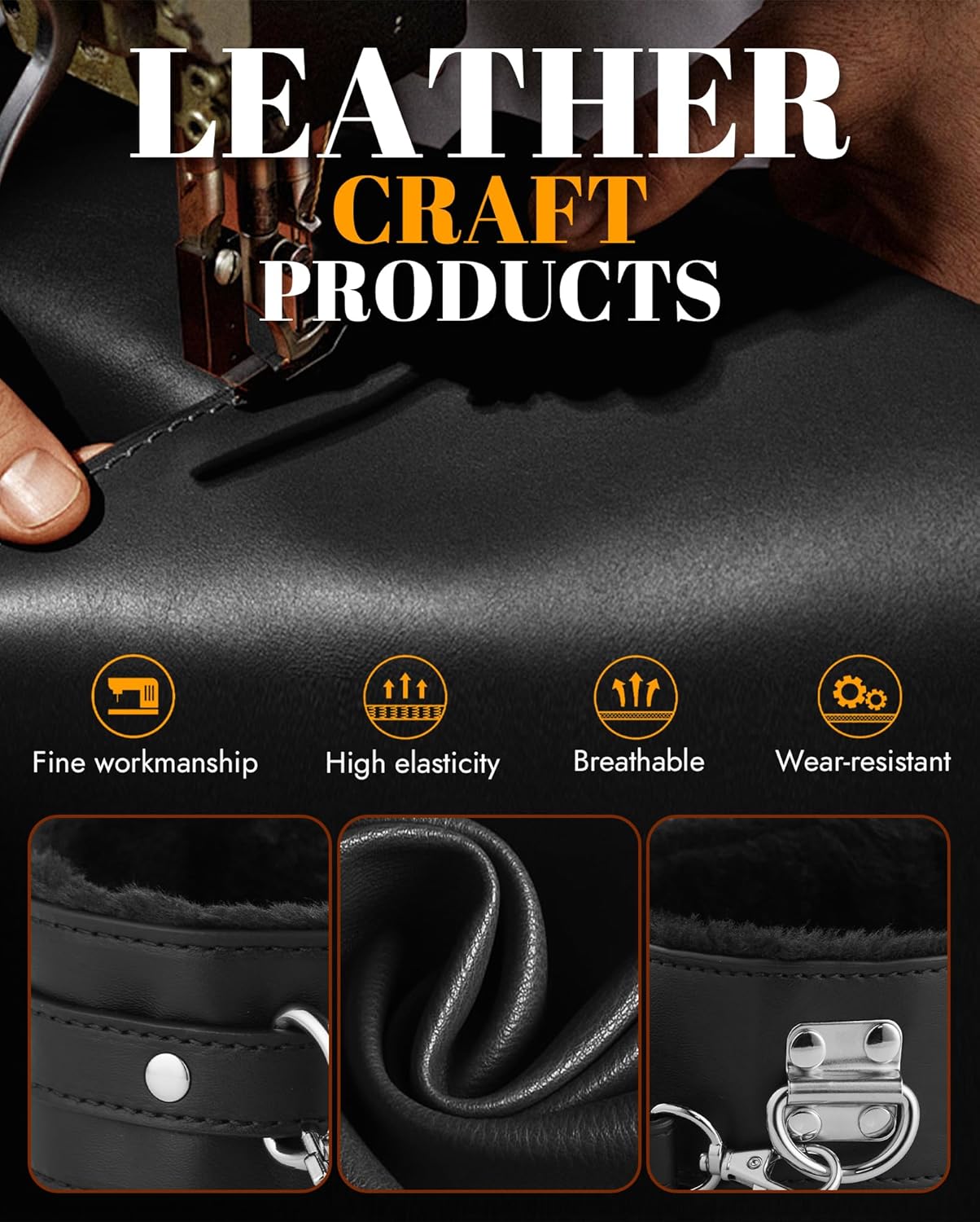 [Astante Living]11pcs Pack Bondage Restraints BDSM Adult Sex Toys PU Leather Fetish Set Role Play Bed Game Handcuffs Mouth Ball Gag Foreplay Gift for Women Men Couples