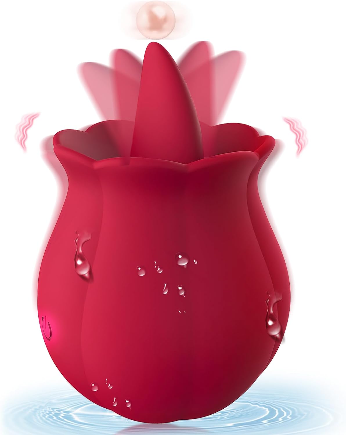 [Astante Living]Rose Tongue Licking Vibrator Sex Toy Clitoral Sucker Clit Nipples Anal Stimulator Compact Adult Foreplay Solo Play Game Masturbation Gift for Women Ladies Couples