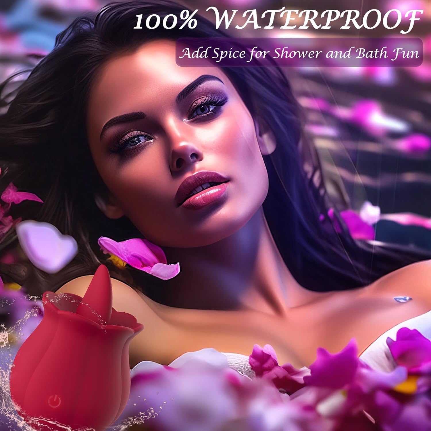 [Astante Living]Rose Tongue Licking Vibrator Sex Toy Clitoral Sucker Clit Nipples Anal Stimulator Compact Adult Foreplay Solo Play Game Masturbation Gift for Women Ladies Couples