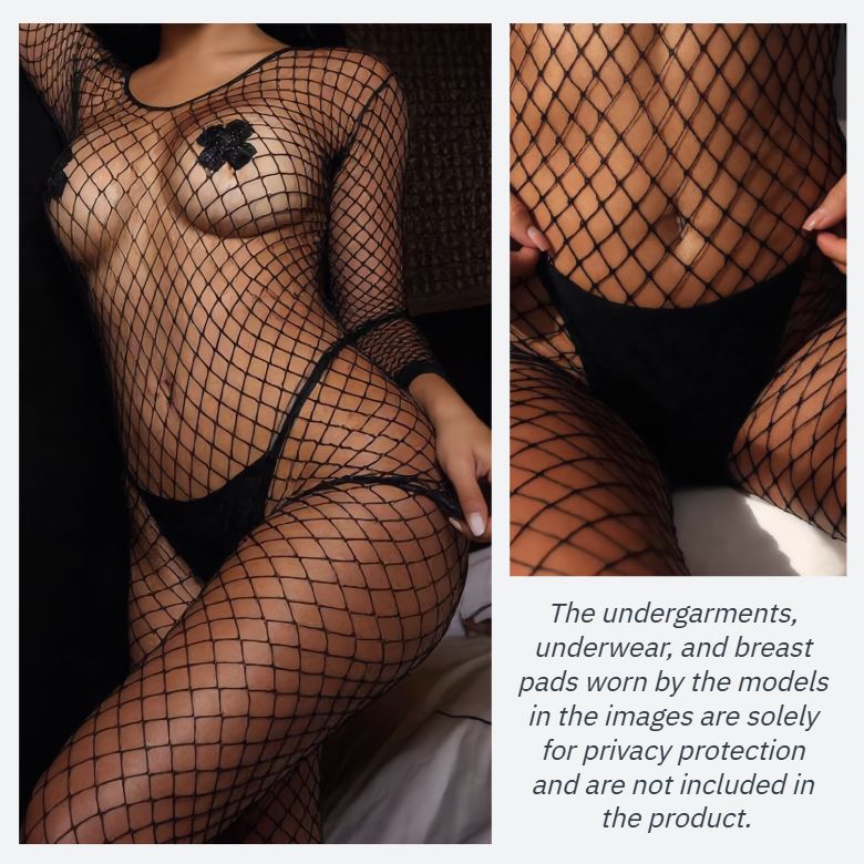 [Astante Living ] Sexy Top+Underwear Sex Lingerie Fishing Net High Elasticity Hollowed out Bra underpant sex toys adult gift Sexy lace Nightwear for Sex Gift for Girlfriend Wife