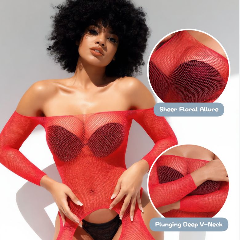 [Astante Living] Sexy Top+Underwear Sex Lingerie Fishing Net High Elasticity Hollowed out Bra underpant sex toys adult gift Sexy laceOutfit for Women, Erotic Nightwear for Couples