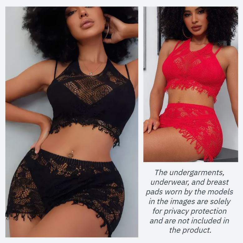 [Astante Living] Sexy Top+Underwear Sex Lingerie Fishing Net High Elasticity Hollowed out Bra underpant sex toys adult gift Sexy lace Teddy Outfit for Women, Erotic Nightwear for Couples