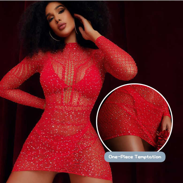 [Astante Living] Women'S Lingerie Sexy Lingerie,Sexy Top+Underwear Sex Lingerie Fishing Net High Elasticity Hollowed out Bra underpant sex toys adult gift Sexy lace