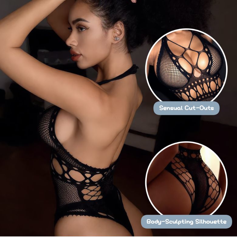 [Astante Living] Sexy Top+Underwear Sex Lingerie Fishing Net High Elasticity Hollowed out Bra underpant sex toys adult gift Sexy laceUnderwear Sex Clothes Nightgow, Erotic Nightwear for Couples