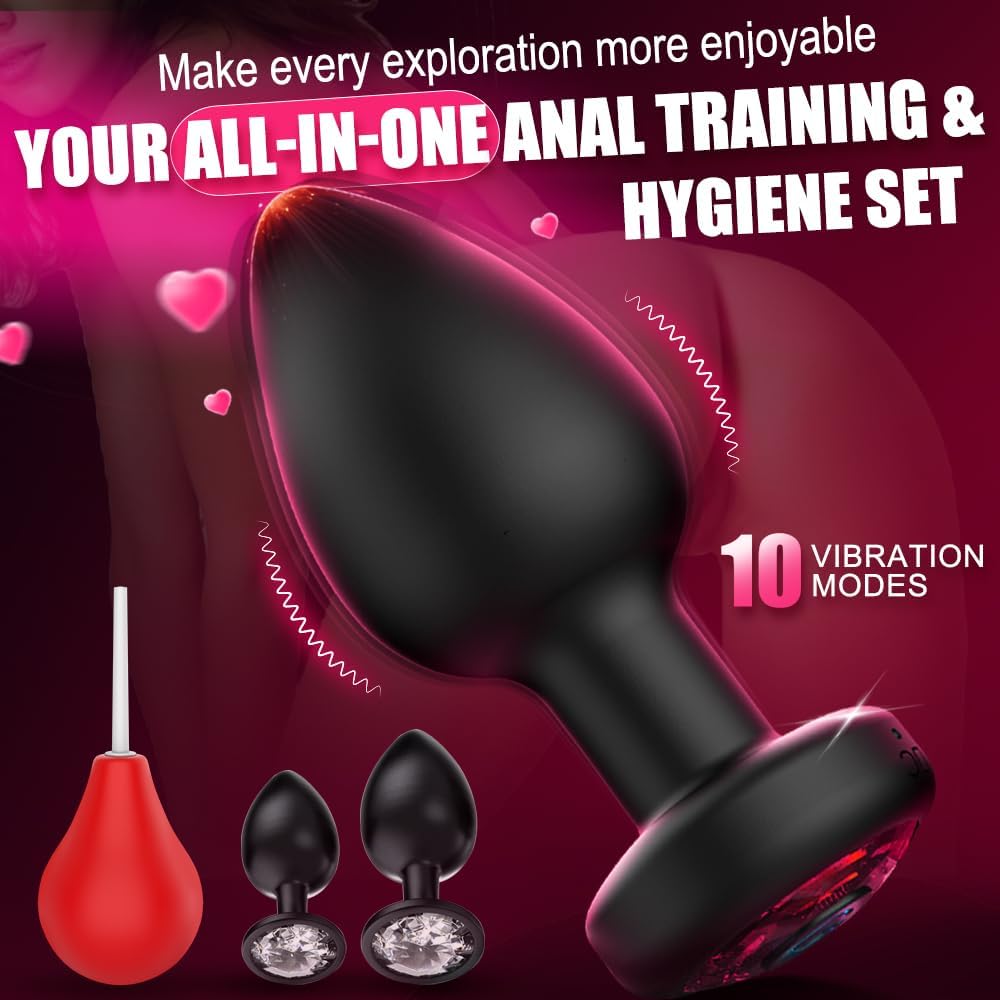 [Astante Living ] Smart Anal Plug Vibrator Wireless Remote Control Butt Plug Vibrating Male Prostate Massage Waterproof Rechargeable Silicone Adult Sex Toy for Men Women Couples