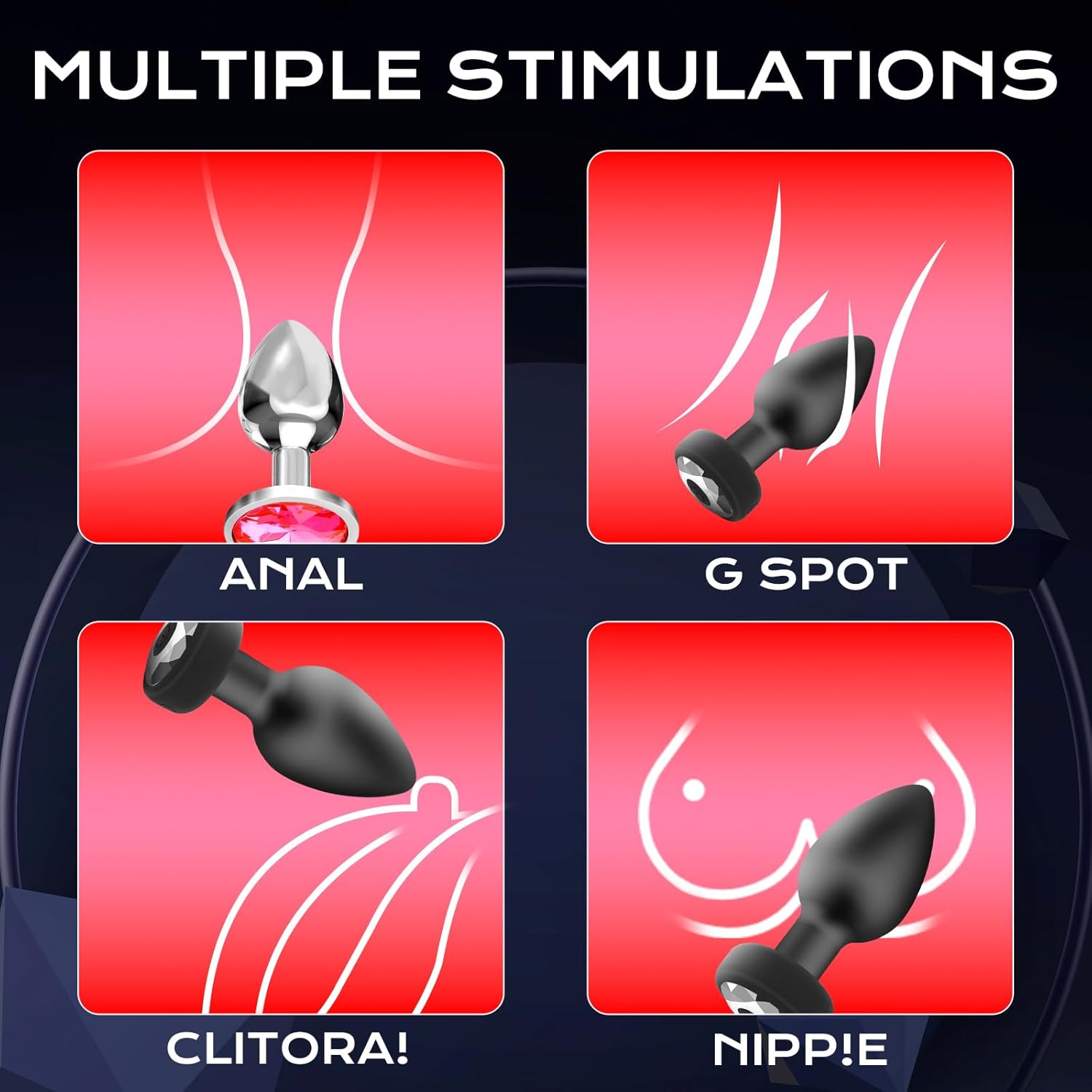 [Astante Living ] Smart Anal Plug Vibrator Wireless Remote Control Butt Plug Vibrating Male Prostate Massage Waterproof Rechargeable Silicone Adult Sex Toy for Men Women Couples