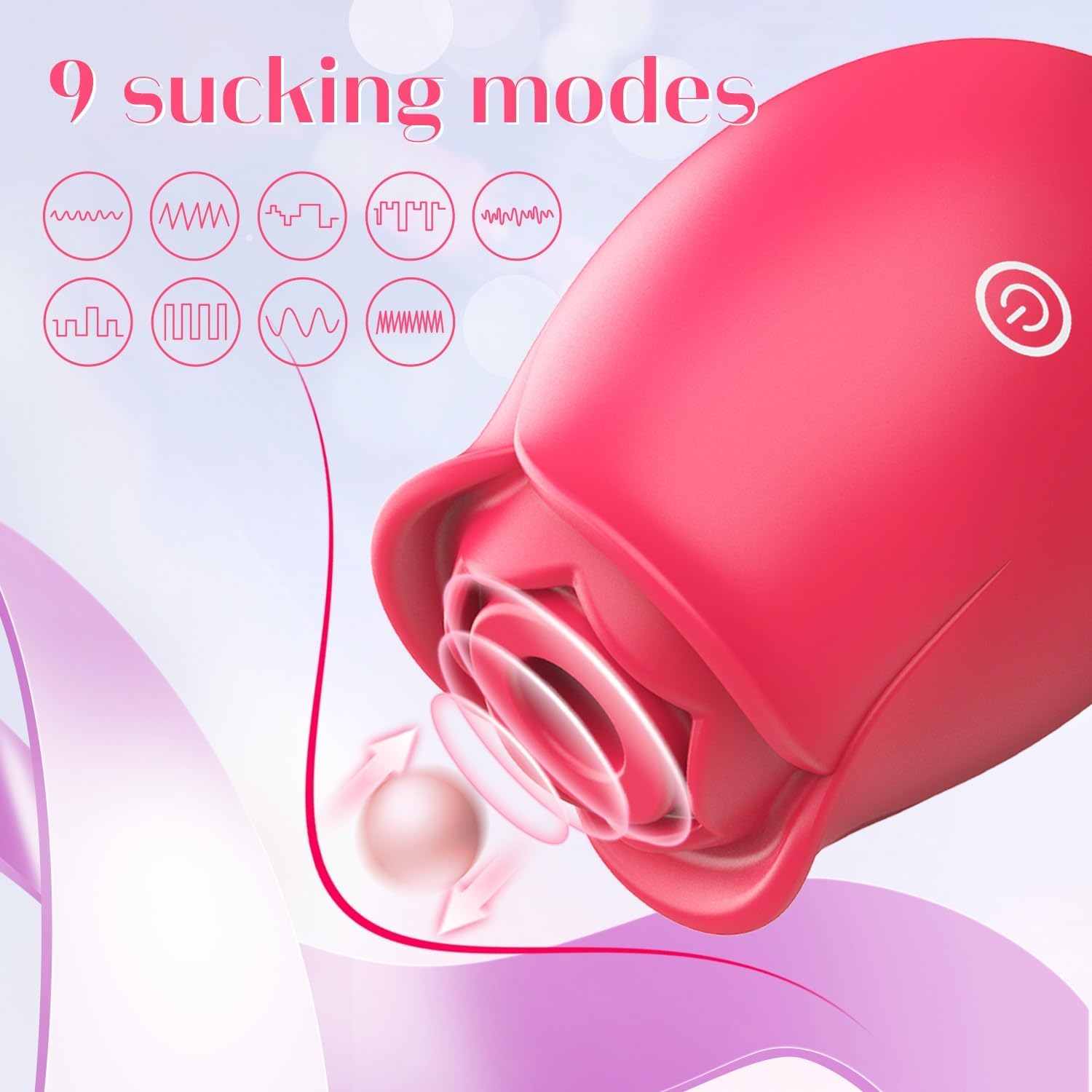 [Astante Living ]Women Rose Clitoris Sucking Vibrator Nipples Sucker Oral Stimulator Powerful Waterproof Rechargeable Adult Compact Foreplay Sex Toy Mini Massager Gift For Girlfriend Wife