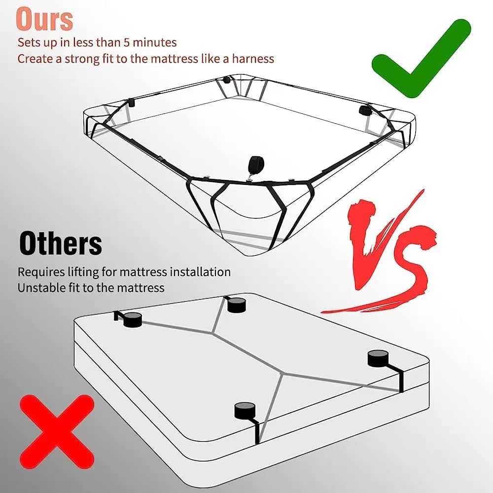 [Astante Living] BDSM Bed Restraints Sex Game Bondage Kits Couple SM Fetish Gear Adult Toy with Adjustable Hands Ankle Wrist Cuffs Tickler Soft Strap Sex Toys for Women Couples