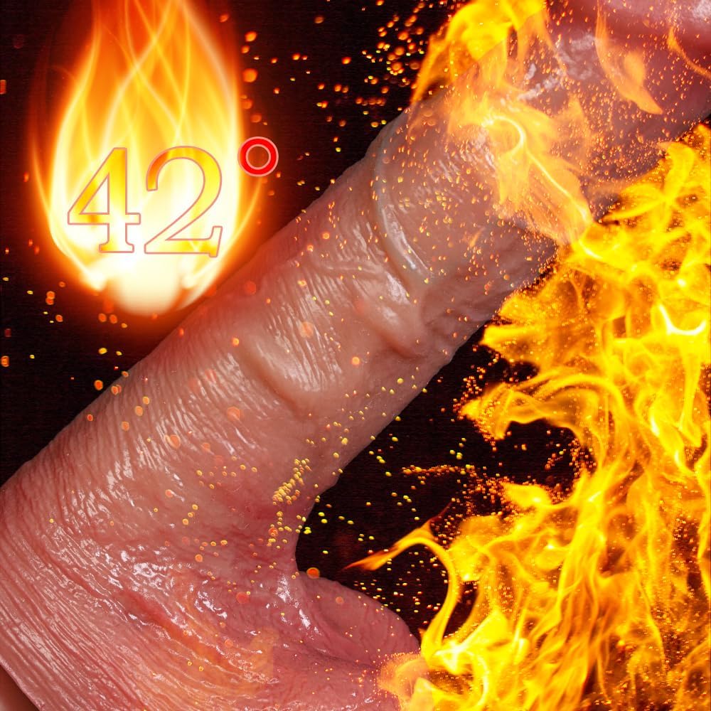 [Astante Living】8.66'' Thrusting Dildo Vibrator Sex Toys - 2.01'' Thick Dildo with 3 Thrusting & 9 Vibrating & Heating Modes, Realistic Dildos Adult Toys for Women,Cup G-Spot - Limited FREE Gift!