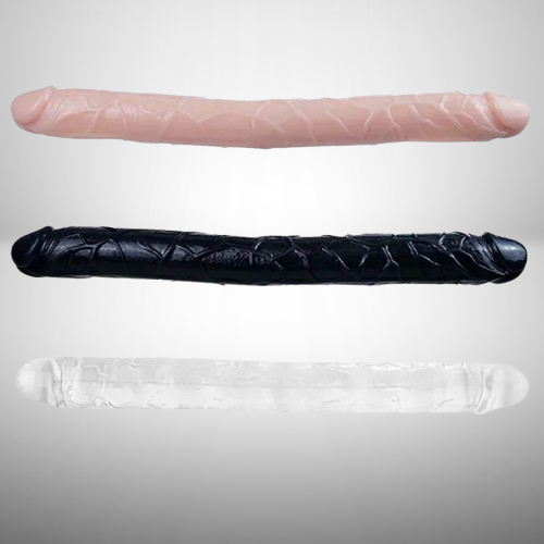[Astante Living]18 Inches Double Sided Long Dildo Crystal Jellies Realistic Extra Plus Dong Dual Penetration Anal Plug Adult Sex Toy for Lesbian Women Couple
