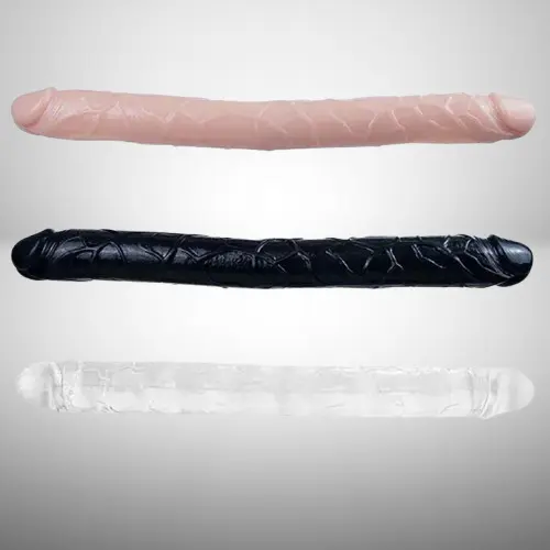 [Astante Living]18 Inches Double Sided Long Dildo Crystal Jellies Realistic Extra Plus Dong Dual Penetration Anal Plug Adult Sex Toy for Lesbian Women Couple