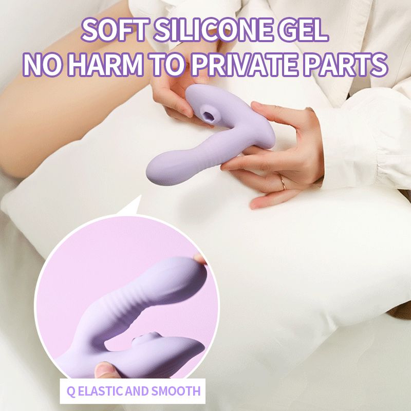 2-in-1 Clit Sucker & G-Spot Vibrator - USB Rechargeable Double Motor Massager Sex Toy Gift for Ladies Wife - image 4
