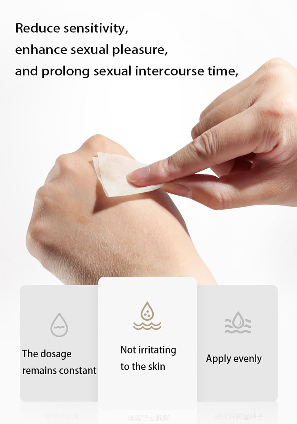 【12th Sale Price】Male Delay Wipe for Men, Prolonged Ejaculation Control Climax Desensitizing Towelette with Benzocaine, Adult Sex Toy for Men Solo Couple