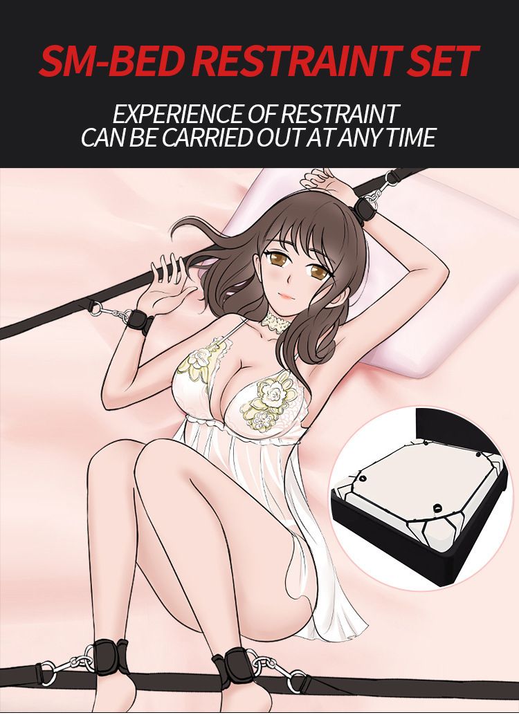 [Astante Living] BDSM Bed Restraints Sex Game Bondage Kits Couple SM Fetish Gear Adult Toy with Adjustable Hands Ankle Wrist Cuffs Tickler Soft Strap Sex Toys for Women Couples