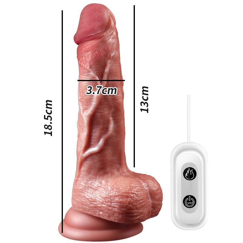 【12th Sale Price】8.66'' Thrusting Dildo Vibrator, 2.01'' Thick Adult Sex Toy with Realistic Heating & 3 Thrusting + 9 Vibrating Modes, G-Spot Clitoral Stimulator for Women