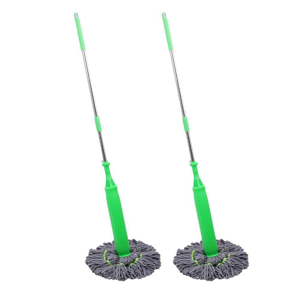 2-in-1 Dehydrated Bamboo Fibre Mop – Wet & Dry Floor Cleaning with Self-Drying Mechanism – Durable, Reusable Mop for Tiles, Wood, Laminate & Hard Floors – Lightweight & Efficient Design