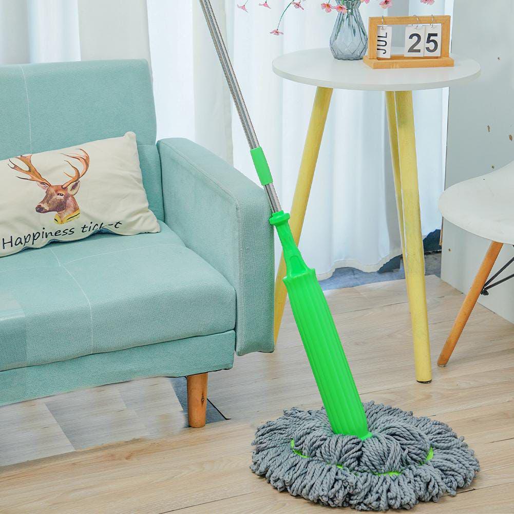 2-in-1 Dehydrated Bamboo Fibre Mop – Wet & Dry Floor Cleaning with Self-Drying Mechanism – Durable, Reusable Mop for Tiles, Wood, Laminate & Hard Floors – Lightweight & Efficient Design