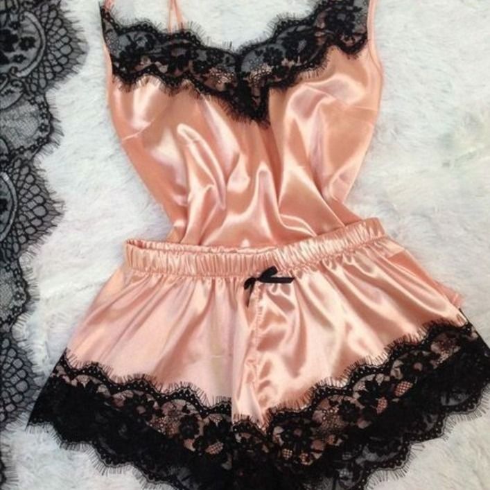 Sexy Lingerie Women Silk Lace Casual Loose Solid Sleeveless Dress Babydoll Nightdress Nightgown Sleepwear Summer Clothes