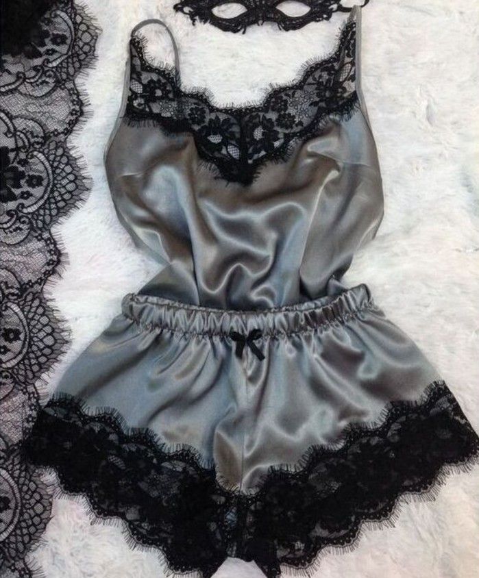 Sexy Lingerie Women Silk Lace Casual Loose Solid Sleeveless Dress Babydoll Nightdress Nightgown Sleepwear Summer Clothes