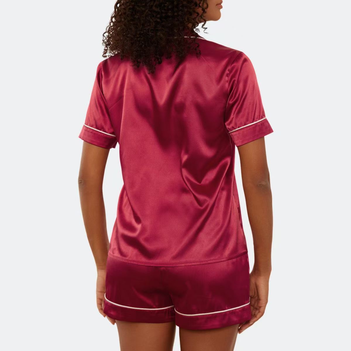 New Home Furnishings Comfortable Breathable Cardigan Women's Pajamas Women's Short Sleeves+Shorts Set Wholesale