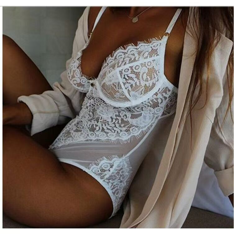 Backless Erotic Babydoll Pajamas Girls Exotic Lace Dress Nightgown Underwear Body Suit Porn Bape Teddy Baby Doll Sexy Lingerie