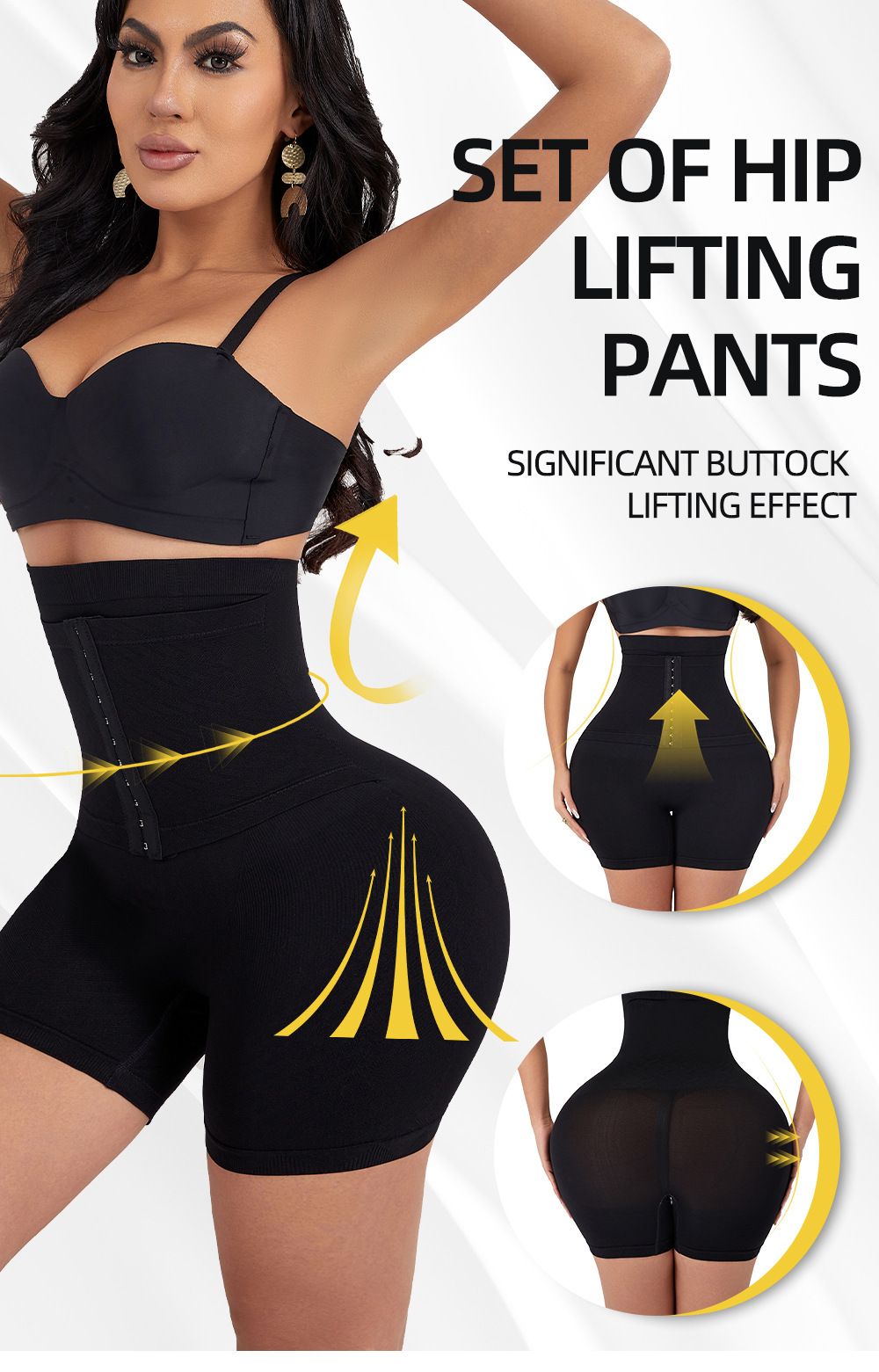 High Waist Trainer Shapewear Body Tummy Shaper Fake Ass Butt Lifter Booties Hip Pads Enhancer Booty Lifter Thigh Trimmer