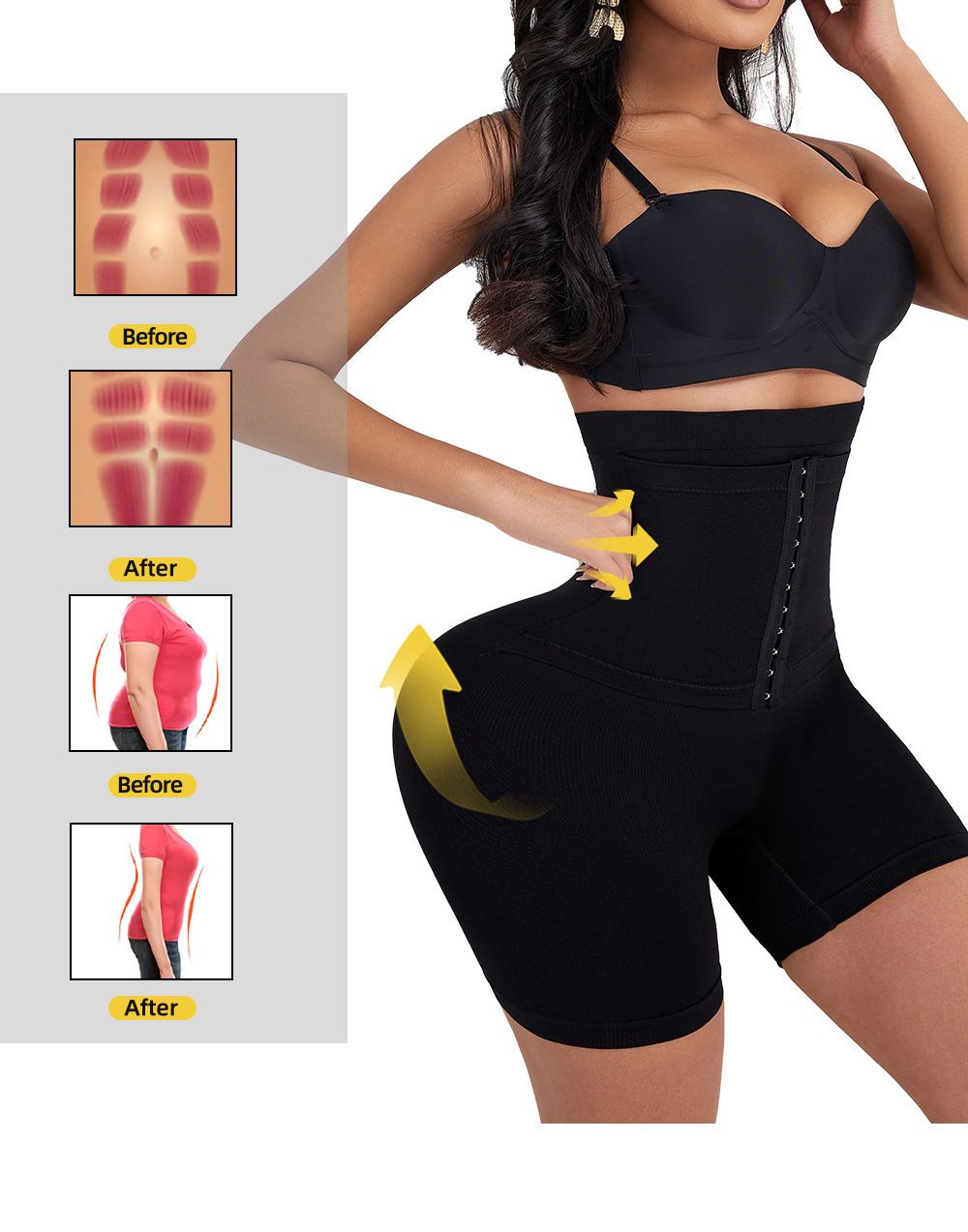 High Waist Trainer Shapewear Body Tummy Shaper Fake Ass Butt Lifter Booties Hip Pads Enhancer Booty Lifter Thigh Trimmer