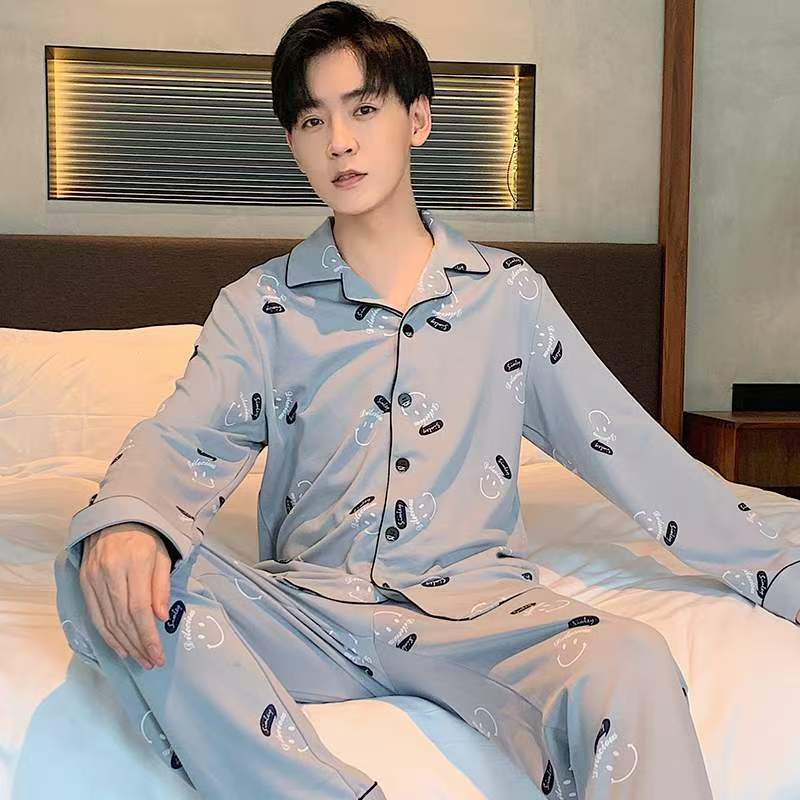 Men’S Thermal Pajamas Sets With Buttons Casual Long Sleeve Long Pants Housewear Suit Winter Autumn Checkered Pattern Sleepwear