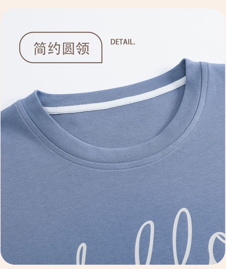 Pajamas Short -sleeved two-piece set can be worn outside cartoon bear men's home clothes women's suit